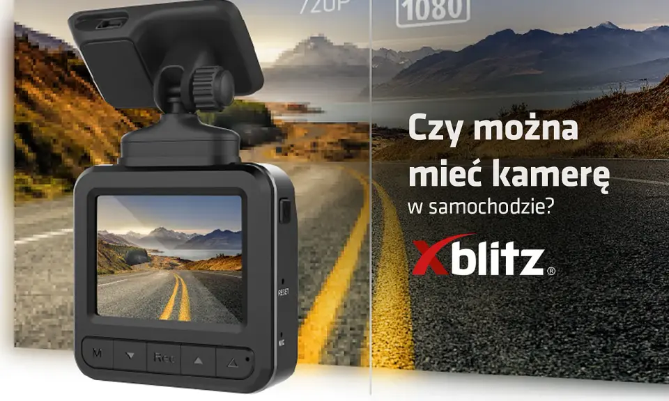 Nowoczesna wdr kamera samochodowa Xblitz nagrywa w Full HD 1080p. Zapewnij sobie bezpieczeństwo na drodze.